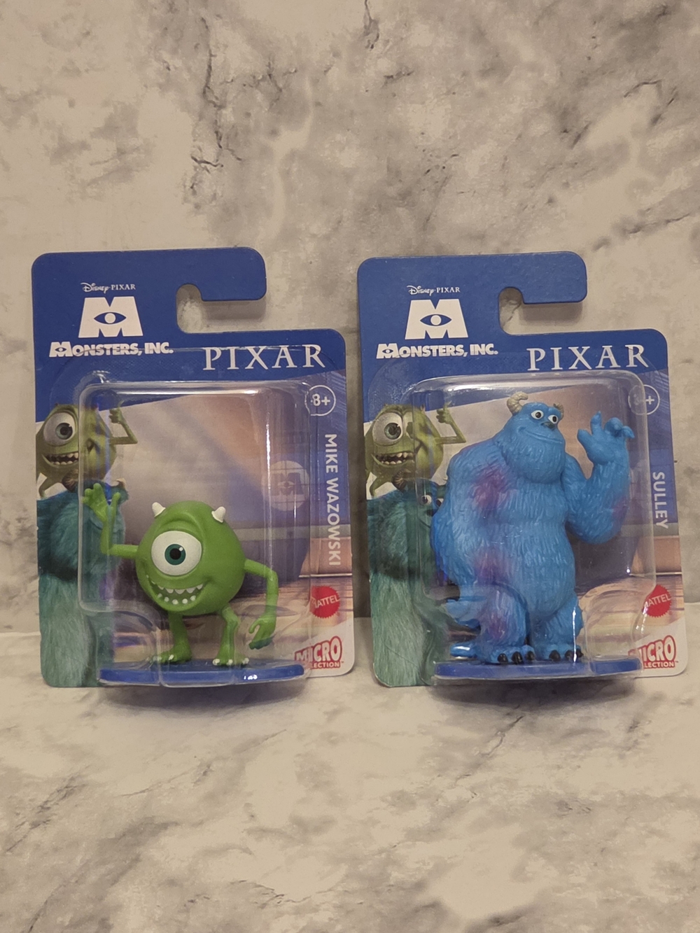 Disney Pixar Monsters, Inc. Mike Wazowski & Sulley Toy Figures - Green & Blue